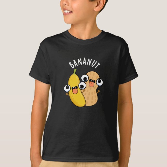 Bananut Funny Fruit Banana Pun Dark BG T-Shirt (Front)