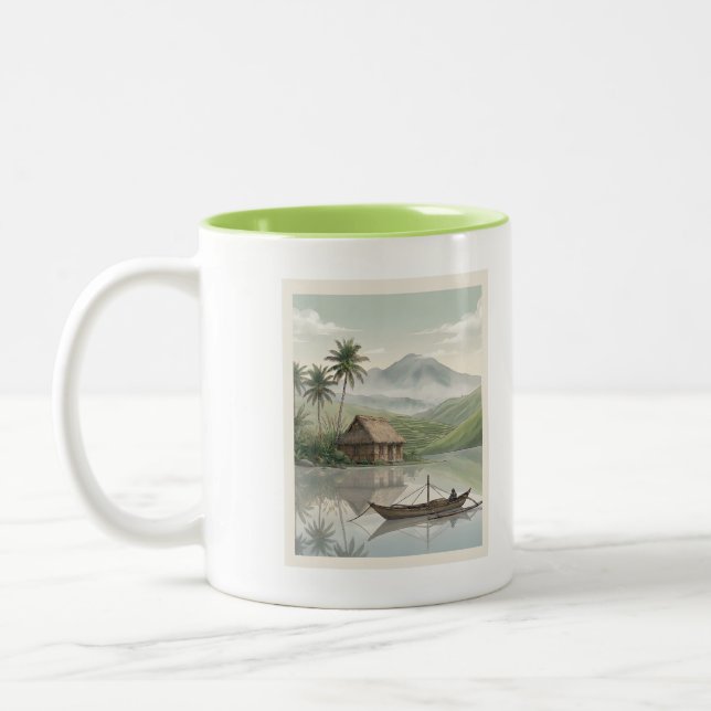 Banaue Rice Terraces Mayon Philippines Mug (Left)