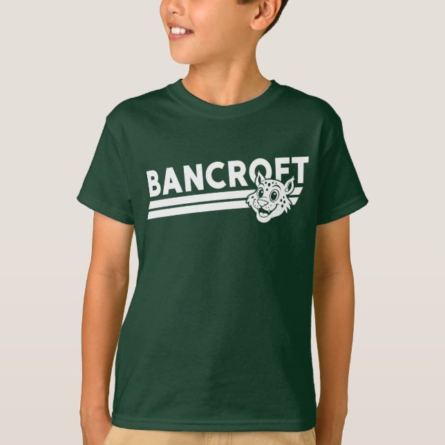 Bancroft Bobcat Profile Dark Green T-Shirt (Front)