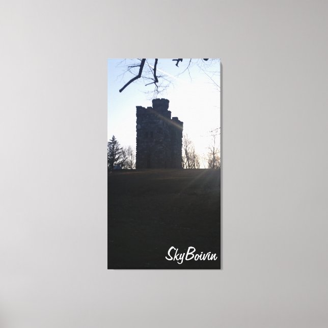 Bancroft towers at sunset canvas print (Front)