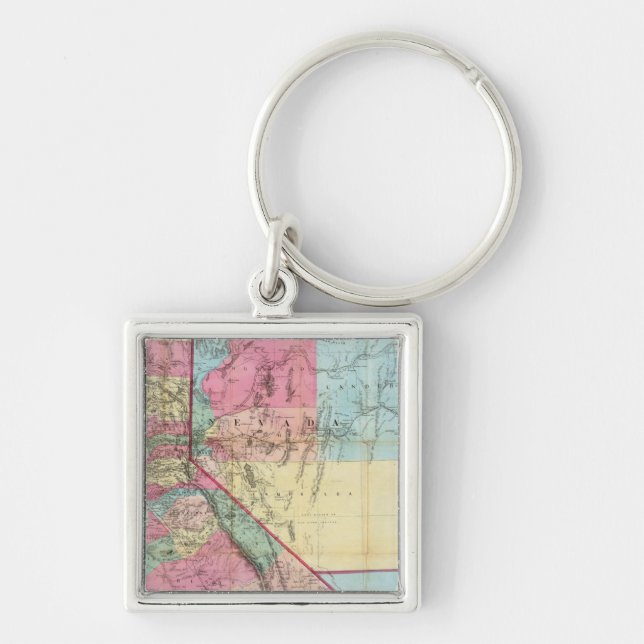 Bancroft's Map Of California, Nevada Key Ring (Front)