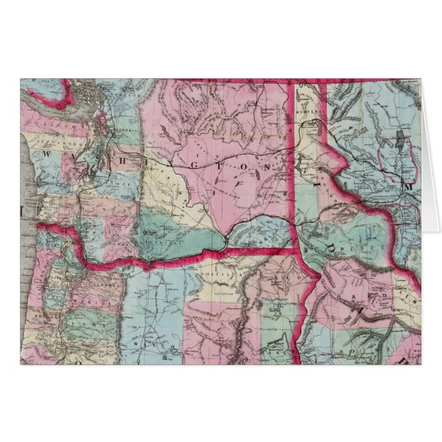 Bancroft's Map Of Oregon, Washington, Idaho (Front Horizontal)