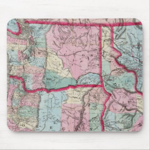 Bancroft's Map Of Oregon, Washington, Idaho Mouse Pad