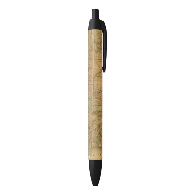 Bancroft's Map Of The Pacific States Black Ink Pen (Bottom (Vertical))