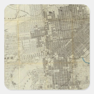 Bancroft's Official San Francisco City Map Square Sticker