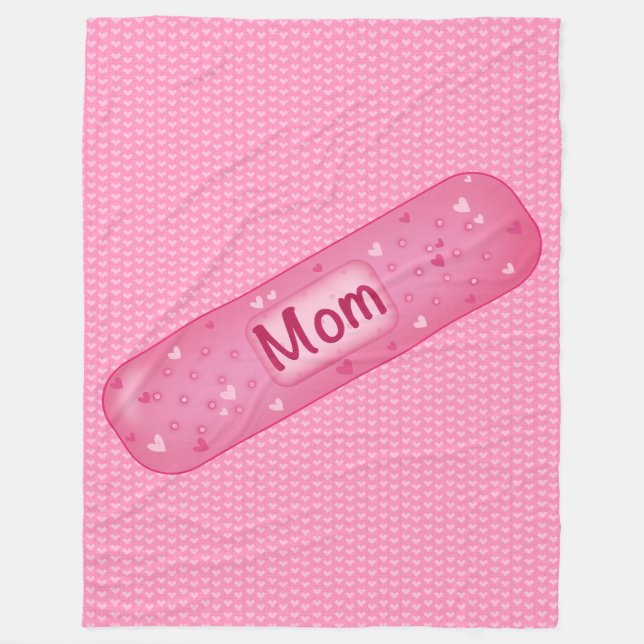  band-aid mom fleece blanket (Front)