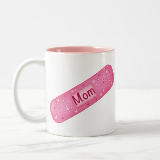 band-aid mom Two-Tone coffee mug