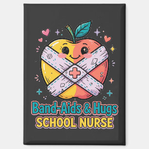 Band-Aids and Hugs School Nurse Magnet