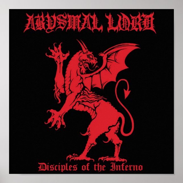 Band Black metal Death heavy thrash Goth Album Poster (Front)