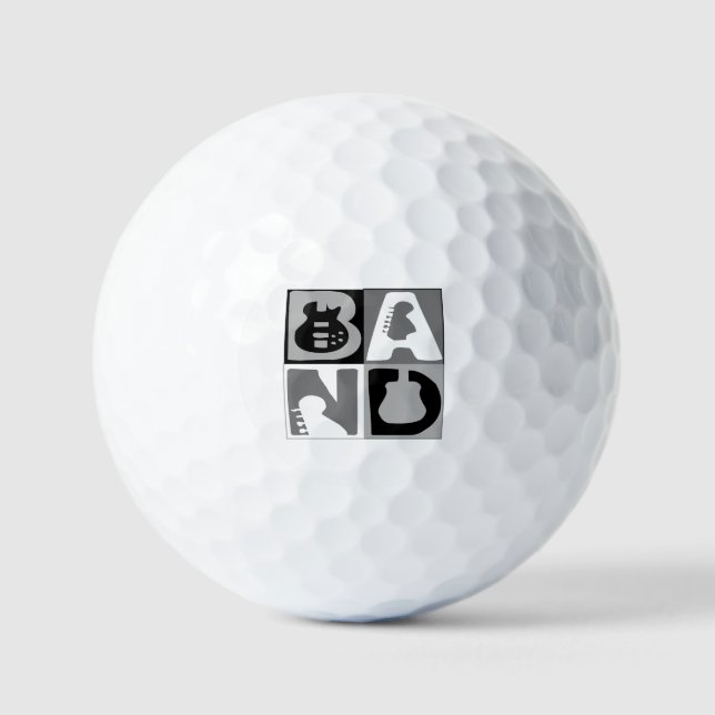 Band Blocks Blue Golf Balls (Front)