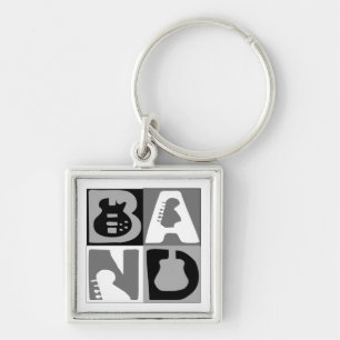 Band Blocks Key Ring