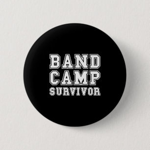 Band Camp Survivor Marching Band Trumpet Clarinet 6 Cm Round Badge