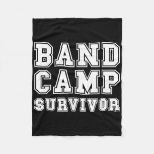 Band Camp Survivor Marching Band Trumpet Clarinet  Fleece Blanket