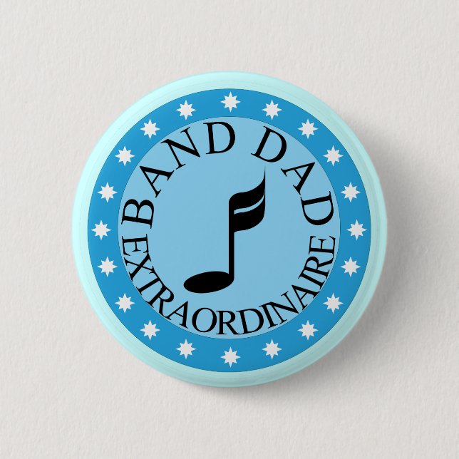 Band Dad Gift 6 Cm Round Badge (Front)