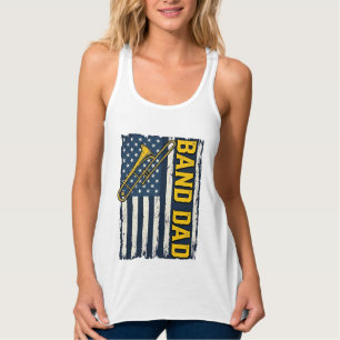 Band Dad Trombone American Flag Vintage Shirt Desi