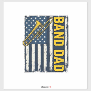 Band Dad Trombone American Flag Vintage Shirt Desi