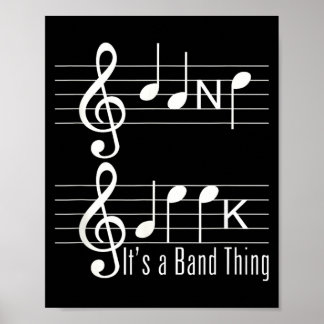 Band Geek Music Notes Funny Poster