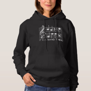 Band Geek Musician Musical Notes Instrument Player Hoodie