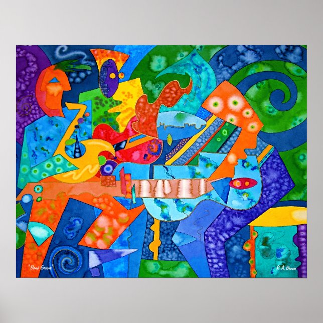 "Band Groove" Original painting by R.A.Brown© Poster (Front)