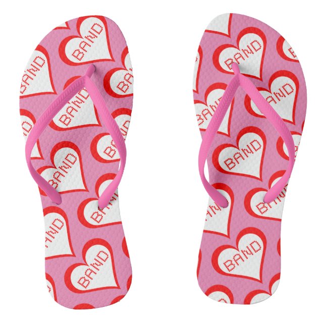 Band Hearts Jandals (Footbed)