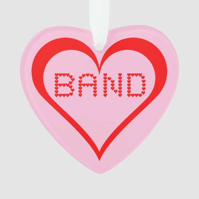 Band Hearts Ornament (Front)