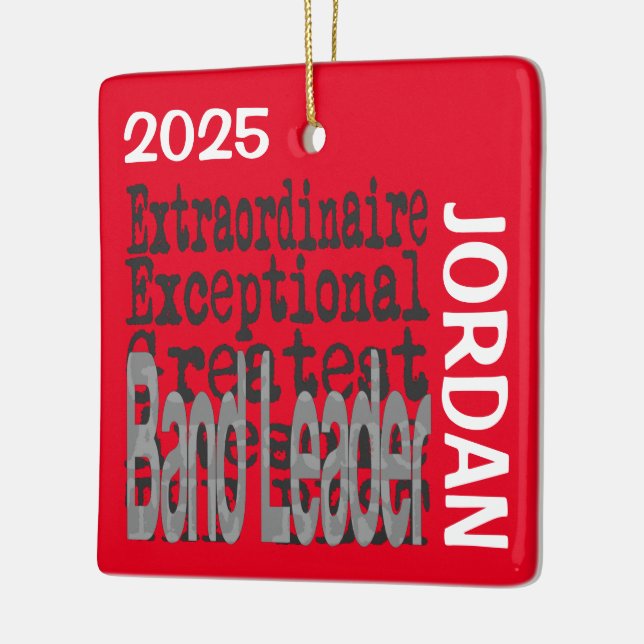 Band Leader Extraordinaire CUSTOM Ceramic Ornament (Left)