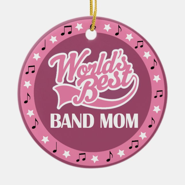 Band Mum Gift For Her Ceramic Tree Decoration (Front)