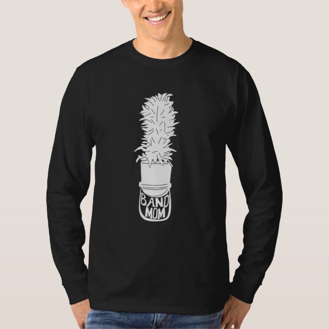 Band Mum Marching Band Hat With Feather Graphic T-Shirt (Front)