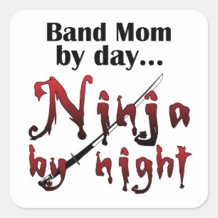 Band Mum Ninja Square Sticker