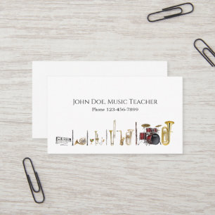 Band Musician Music Teacher Business Card
