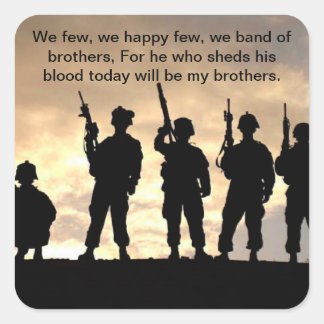 Band of Brothers - Henry V Square Sticker