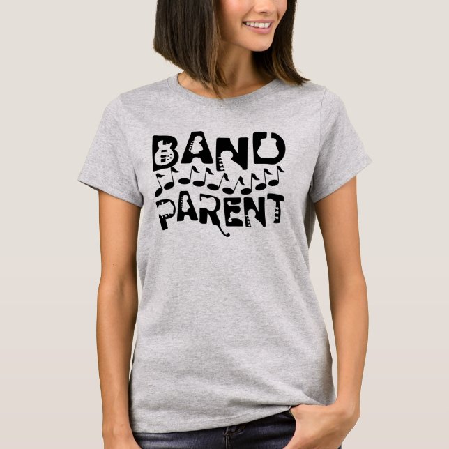 Band Parent Music Notes T-Shirt (Front)