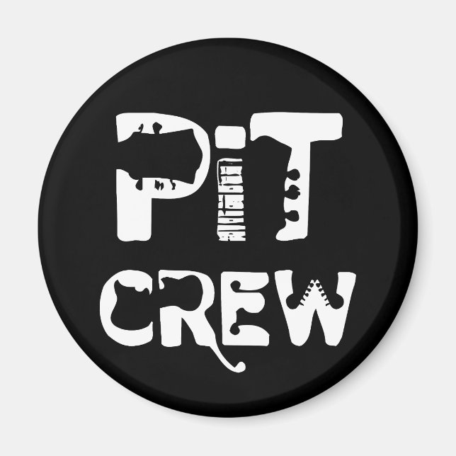 Band Pit Crew Musical Text Magnet (Front)