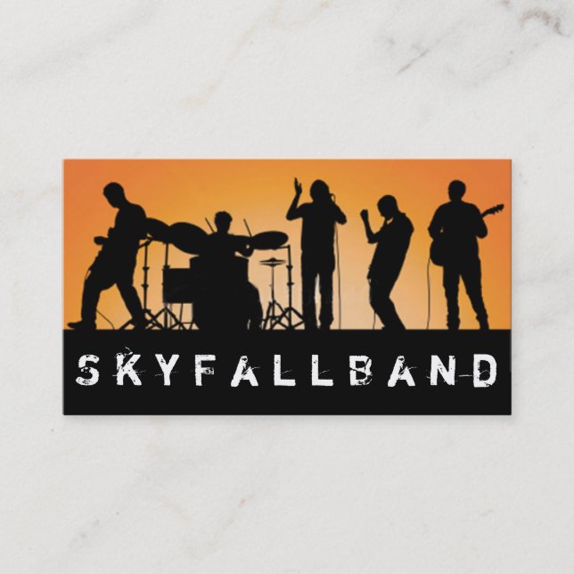 Band, Rock, Singers Performance Entertainment Business Card (Front)