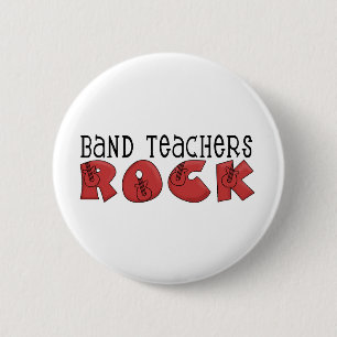 Band Teachers Rock Tshirts and Gifts 6 Cm Round Badge