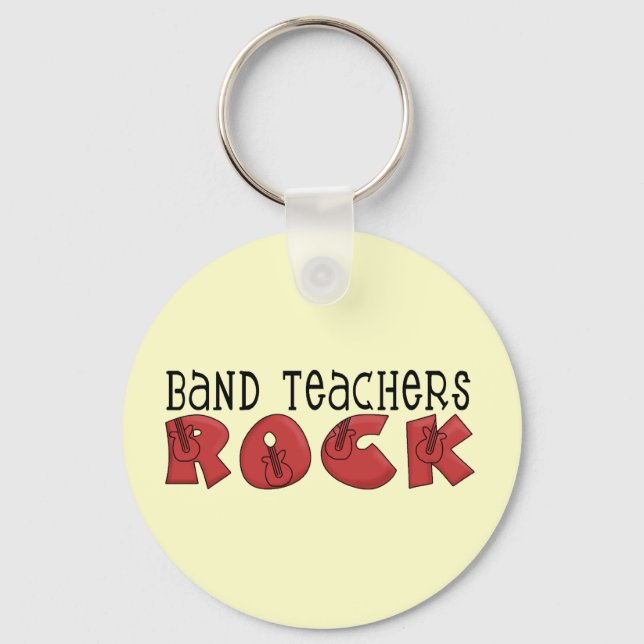 Band Teachers Rock Tshirts and Gifts Key Ring (Front)