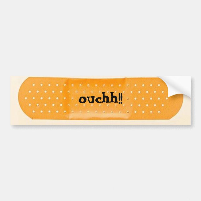 bandaid, ouchh!! bumper sticker (Front)
