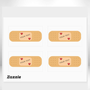 Bandaid patch plaster personalizable text Sticker