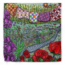 Bandana Hanging Quilts with Rose and Foxglove