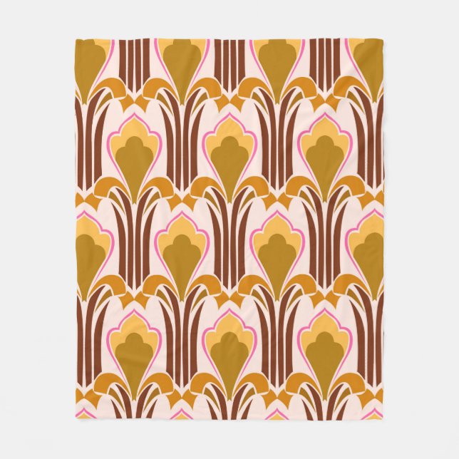 Bandana illustration. seamless pattern with paisle fleece blanket (Front)