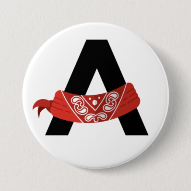 Bandanna Army Keychain 7.5 Cm Round Badge (Front)