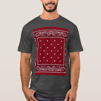 Bandanna Burgundy Graphic  T-Shirt