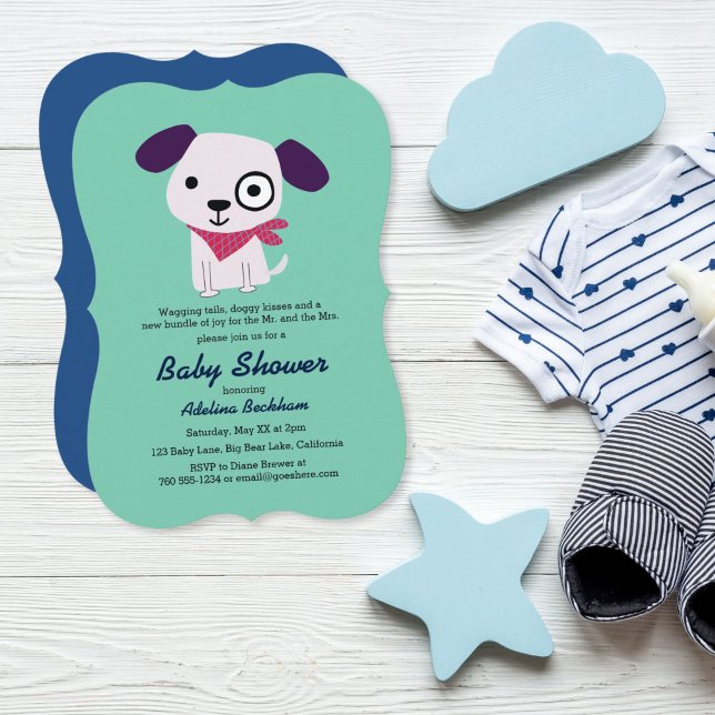 Bandanna Doggy Baby Shower Invitations (Creator Uploaded)