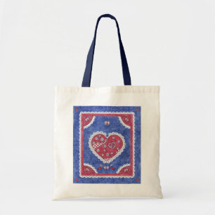 Bandanna Heart Tote Bag