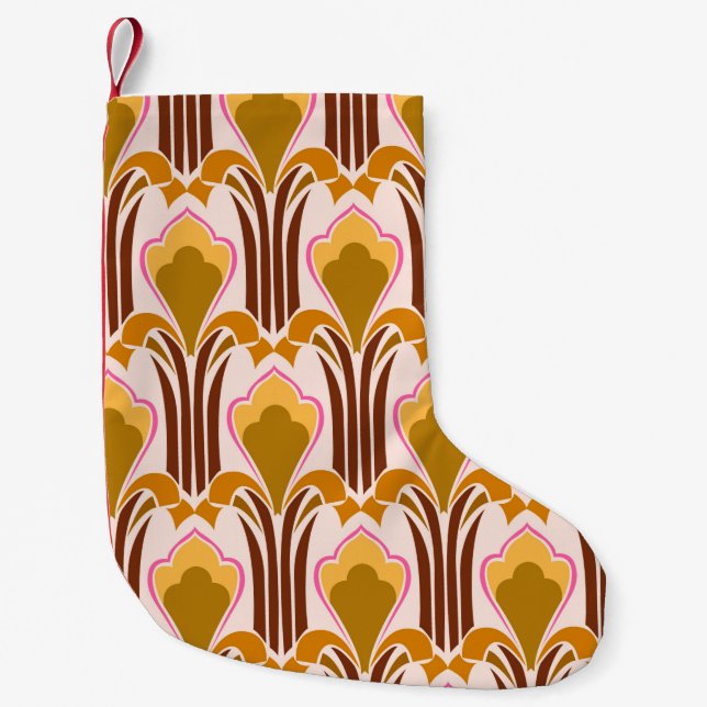 Bandanna illustration. seamless pattern with paisl small christmas stocking (Front)