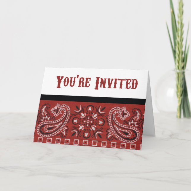 Bandanna invitation (Front)