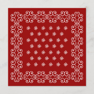 Bandanna Invitations Invites to Western Theme Part