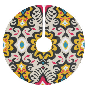 Bandanna Paisley: Vintage Silk Scarf Print Brushed Polyester Tree Skirt