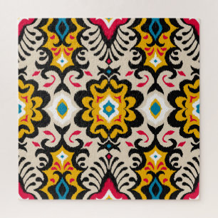 Bandanna Paisley: Vintage Silk Scarf Print Jigsaw Puzzle