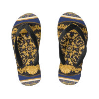 Bandanna Print: Black Blue Gold.
